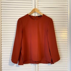 HALLHUBER Long sleeve Rust Formal Blouse 8